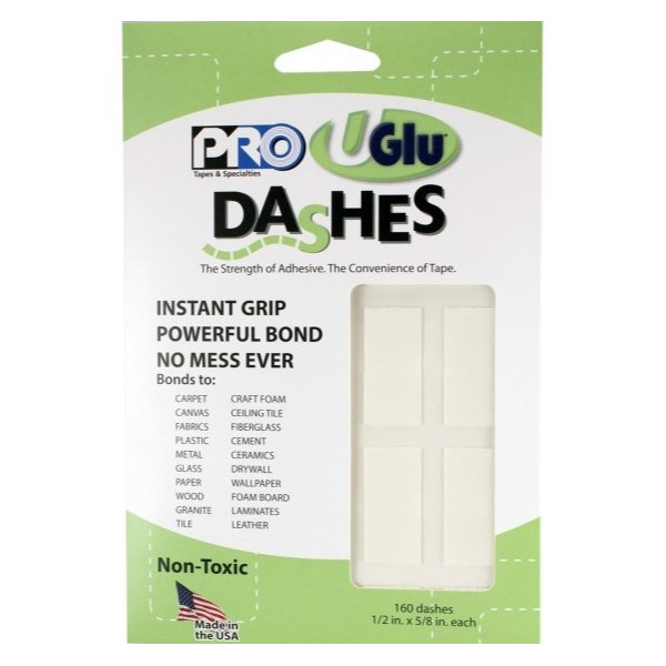 Pegatina de Doble Cara Pro Uglu Dashes 160 Unidades de 1,58 x 1,27 Centimetros