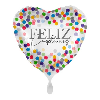 Globo Foil de Feliz Cumpleaños Confeti de 43 Centímetros