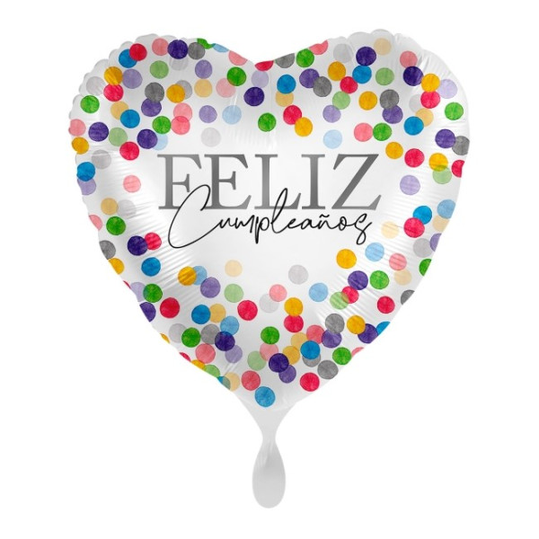 Globo Foil de Feliz Cumpleaños Confeti de 43 Centímetros