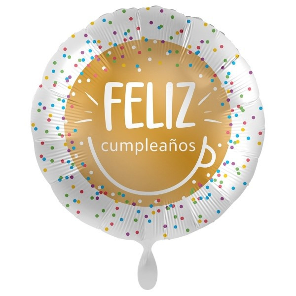 Globo Foil de Feliz Cumpleaños Sonrisa de 43 Centímetros