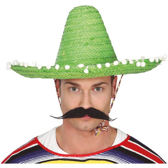 Sombrero de Mexicano de 45 Centímetros de color Verde para Adulto