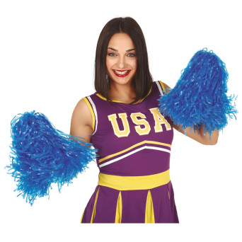 Pom Pom 2 Unidades de color Azul de 80 Gramos