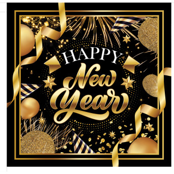 Servilleta de Happy New Year 20 Unidades de 16 x 16 Centímetros