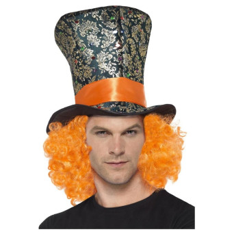 Sombrero de Copa con Pelo para Adulto