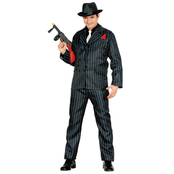 Disfraz de Gangster de color Negro para Adulto