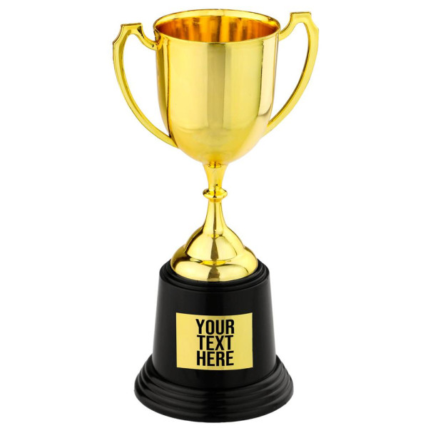 Trofeo de 22 Centímetros con Etiqueta Adhesiva Personalizable