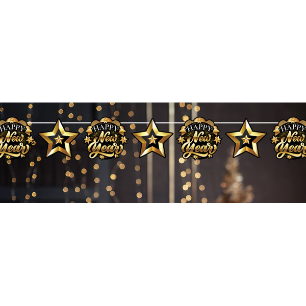 Guirnalda de Happy New Year Estrella de 300 Centímetros