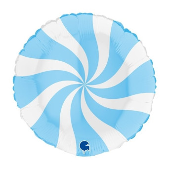 Globo Foil de Caramelo de 35 Centímetros de color Azul Mate