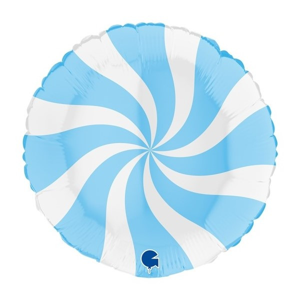 Globo Foil de Caramelo de 35 Centímetros de color Azul Mate