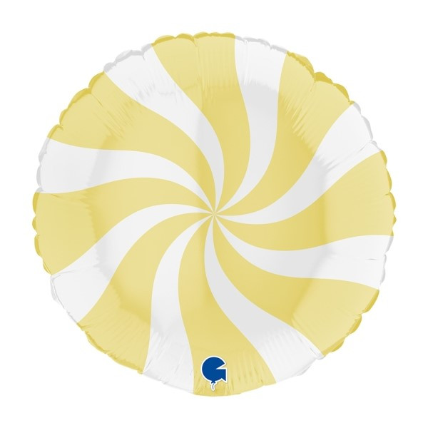 Globo Foil de Caramelo de 35 Centímetros de color Amarillo Mate