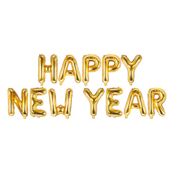 Globo Foil de Happy New Year de 422 x 46 Centímetros de color Oro