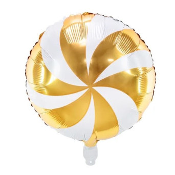 Globo Foil de Caramelo de 35 Centímetros de color Oro