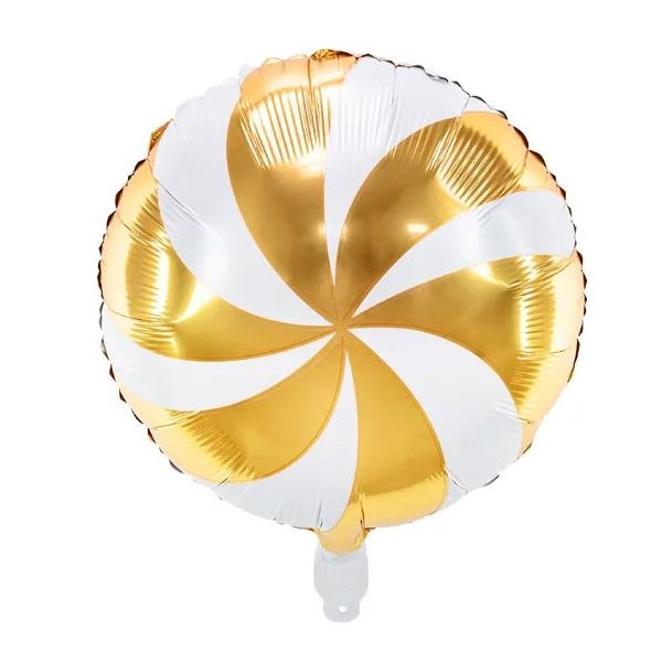 Globo Foil de Caramelo de 35 Centímetros de color Oro