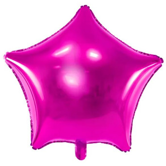 Globo Foil de Estrella de 48 Centímetros de color Rosa Oscuro Metalizado