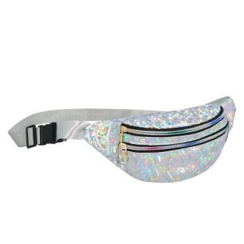 Riñonera de color Plata Holográfico