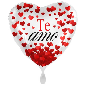 Globo Foil de Te Amo Corazones de 43 Centímetros