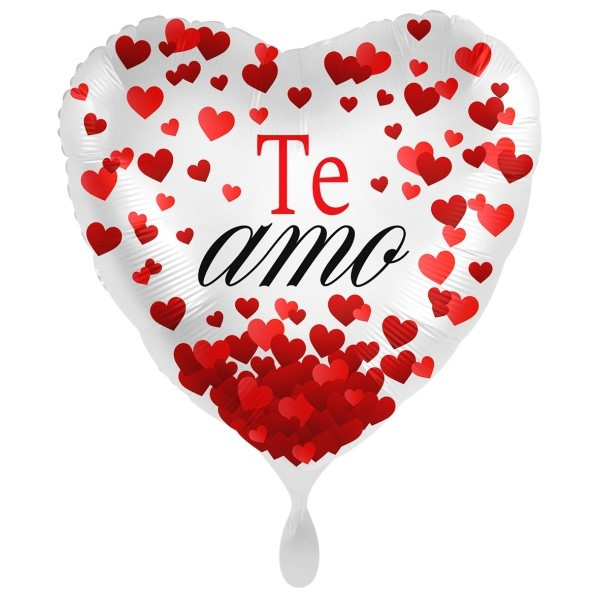 Globo Foil de Te Amo Corazones de 43 Centímetros
