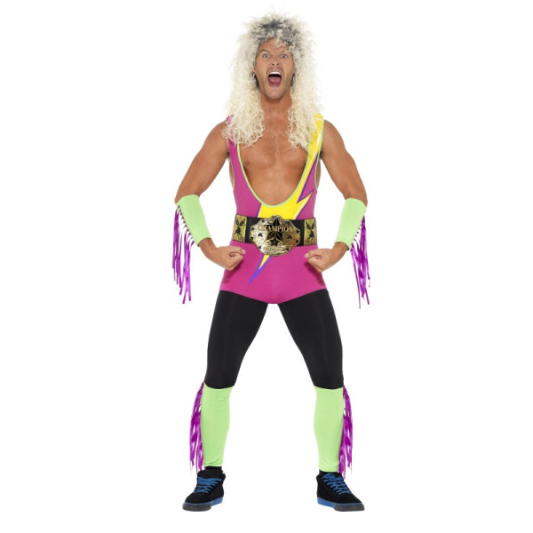 Disfraz de Luchador Retro para Adulto