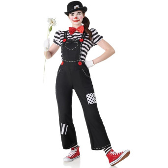 Disfraz de Mimo con Bombín para Adulto