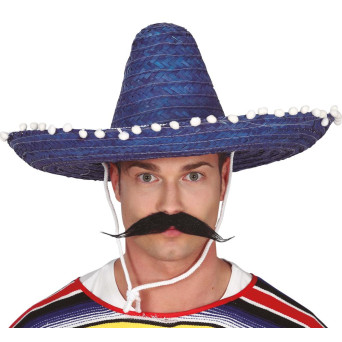 Sombrero de Mexicano de 50 Centímetros de color Azul para Adulto