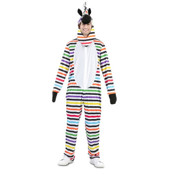 Disfraz de Cebra Multicolor para Adulto