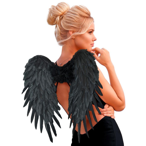 Alas de Plumas de color Negro de 50 x 50 Centímetros