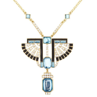Collar de Faraón de color Oro con Strass y Gemas de Topacio para Adulto