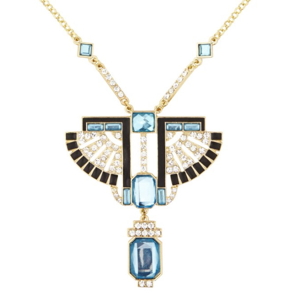 Collar de Faraón de color Oro con Strass y Gemas de Topacio para Adulto