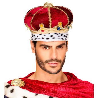 Corona de Rey con Gemas para Adulto