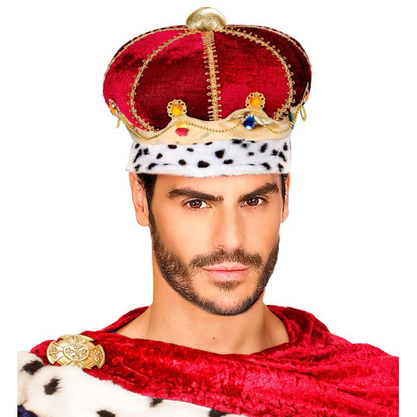 Corona de Rey con Gemas para Adulto
