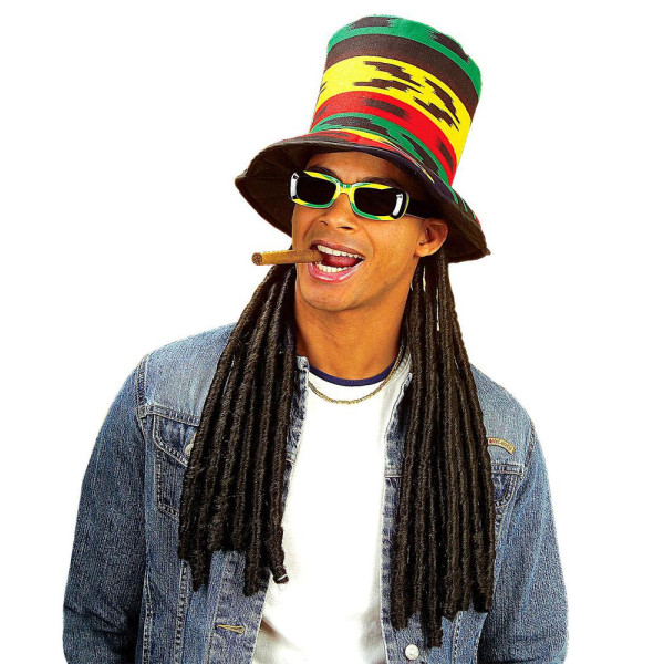 Sombrero de Rasta con Pelo para Adulto