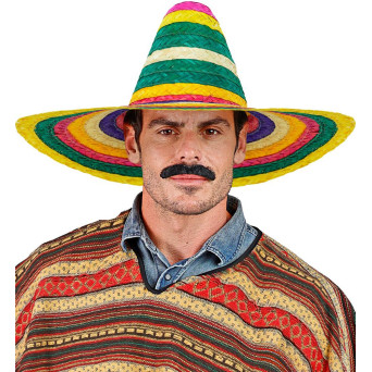 Sombrero de Mexicano Multicolor de 50 Centímetros para Adulto