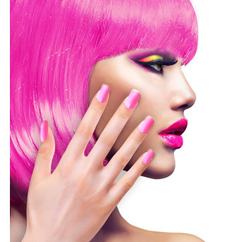 Uña Autoadhesiva 12 Unidades de color Rosa Neón