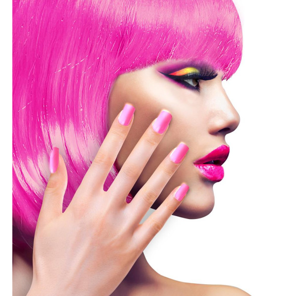 Uña Autoadhesiva 12 Unidades de color Rosa Neón