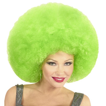 Peluca Verde de Afro para Adulto