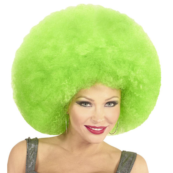 Peluca Verde de Afro para Adulto