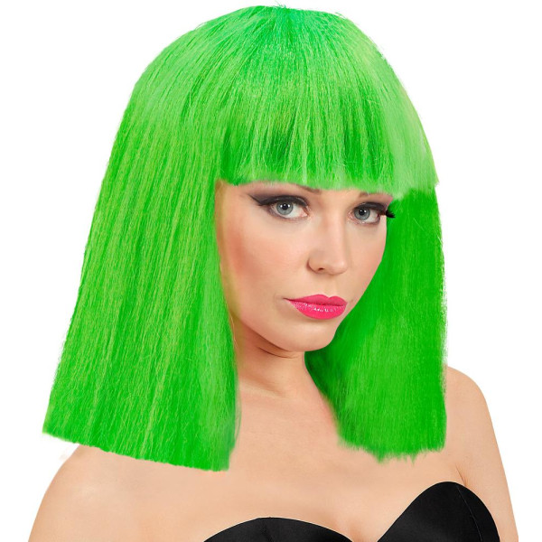 Peluca Verde Neón de Showgirl para Adulto