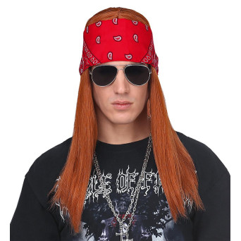 Peluca de Axel con Bandana y Gafas de Sol para Adulto
