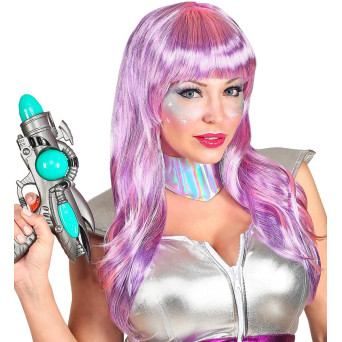 Peluca de Extraterrestre con Collar para Adulto