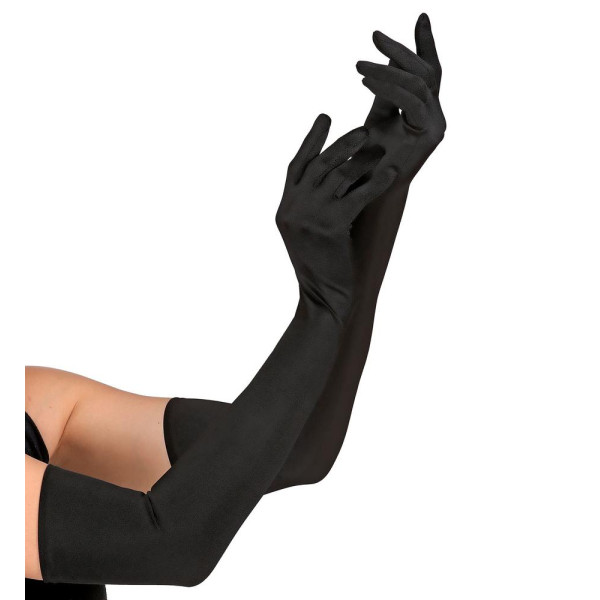 Guantes de Elestano de color Negro de 60 Centímetros para Adulto