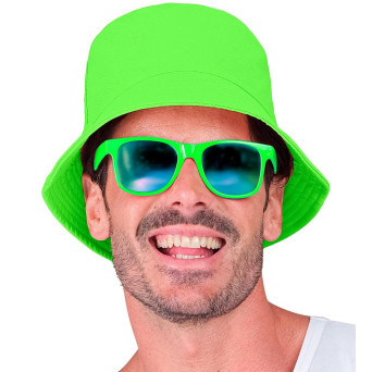 Gorro de Pescador de color Verde Neón para Adulto