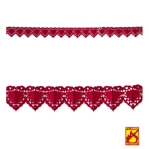Guirnalda de Corazón de color Rojo de 4 Metros