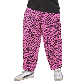 Pantalón de los años 80´s de color Rosa y Negro para Adulto