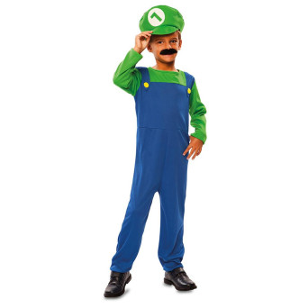 Disfraz de Fontanero de color Verde Infantil