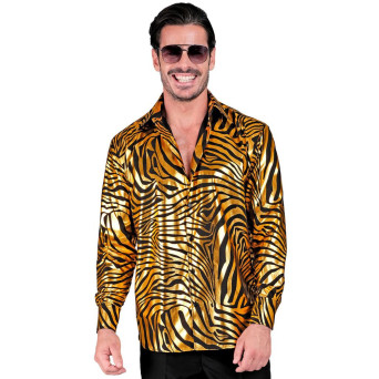 Camisa de Tigre de color Oro para Adulto