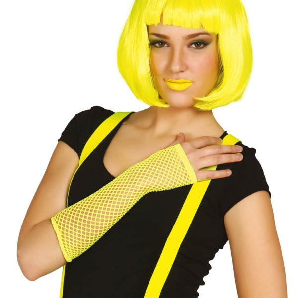 Guante de color Amarillo Neón de 26 Centímetros para Adulto