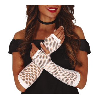 Guantes de Malla de color Blanco de 26 Centímetros para Adulto