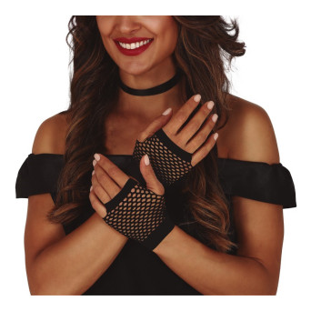 Guantes de Malla de color Negro de 11 Centímetros para Adulto