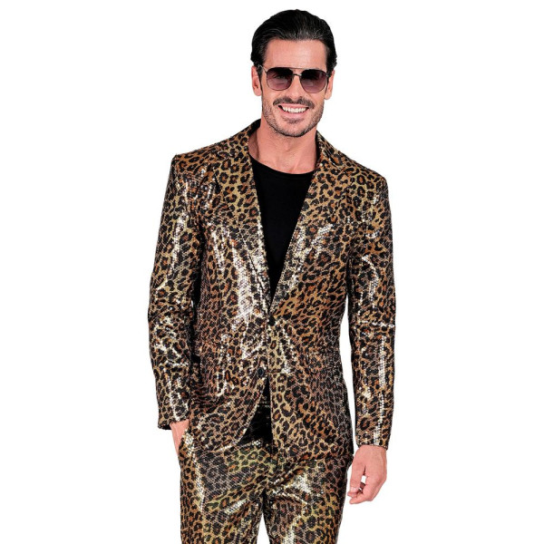 Chaqueta de Leopardo con Lentejuelas para Adulto