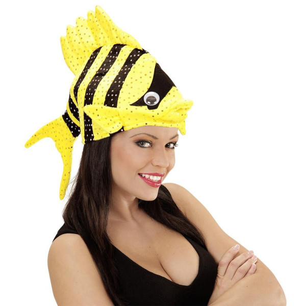 Gorro de Pez de color Amarillo para Adulto